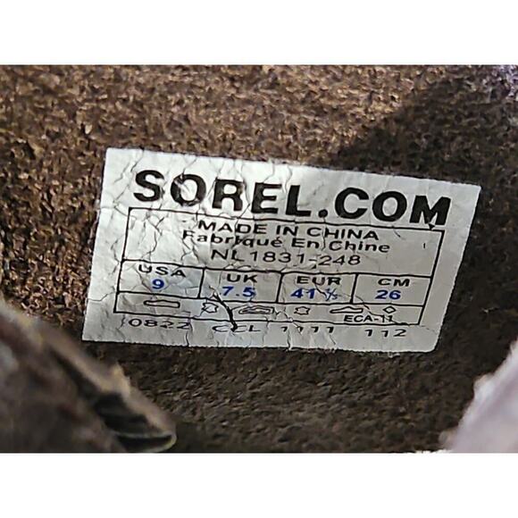 Sorel Brown Leather Summer Lace-up Thong Sandals Women's Sz 9 - Picture 8 of 8